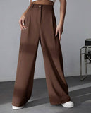 Flow Tailored Pants – High-Waist Wide-Leg Elegance