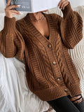 Weekend Chunky Cable Knit Open-Front Cardigan