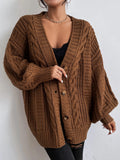 Weekend Chunky Cable Knit Open-Front Cardigan