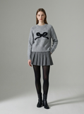 Bow Round Neck Knit Sweater