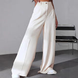 Flow Tailored Pants – High-Waist Wide-Leg Elegance