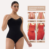 Lace Tummy Control Shapewear Adjustable Straps Seamless Half-Cover Bodysuit