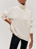 Oversized Ribbed Turtleneck Sweater