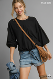 Breezy Linen Drawstring Long‑Sleeve Top – Flattering Fit for All Sizes
