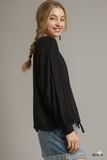 Breezy Linen Drawstring Long‑Sleeve Top – Flattering Fit for All Sizes