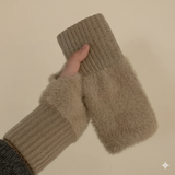 Soft Knitted Warm Half-Finger Touch Screen Gloves