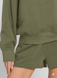 Cozy Oversized Fleece Sweatshirt & Shorts Lounge Set – Relax in Luxe Comfort