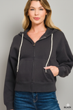 Zenana Fleece Cropped Zip‑Up Hoodie w/ Pockets – Cozy Style, Everyday Edge