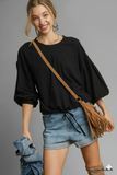 Breezy Linen Drawstring Long‑Sleeve Top – Flattering Fit for All Sizes