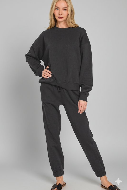 Ultra-Cozy Zenana Fleece Pullover & Jogger Set – Lounge in Luxurious Softness