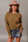 Festive Pumpkin Rhombus Sweater – Cozy Oversized Halloween & Thanksgiving Knit