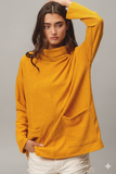 Cozy Double‑Pocket Turtle‑Neck Sweater – Rib Knit Comfort with Everyday Function