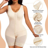 Full Body Hooked Faja Bodysuit with Zipper Crotch