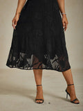 Elegant Ruffle Flutter Lace Maxi Dress