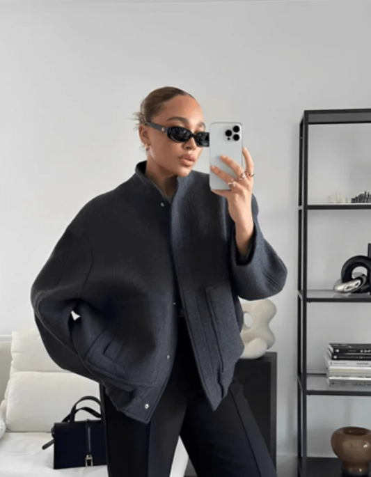 Holloway Wool Blend Oversized Jacket - Cozy and Stylish