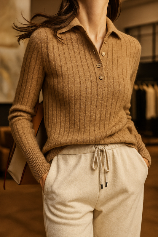 Valente Ribbed Wool – Refined Knit & Button