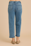 Chic High-Rise Cropped Boyfriend Jeans – Relaxed Fit for Plus Sizes