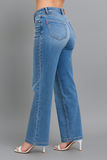 High-Rise Straight Jeans for Curvy Figures – Judy Blue Stretch Denim