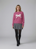 Bow Round Neck Knit Sweater