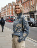 Livia | Elegant Floral Pattern Turtleneck