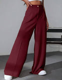 Flow Tailored Pants – High-Waist Wide-Leg Elegance