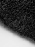 Black Luxe Faux Fur Jacket – Plush Elegance with Bold Silhouette
