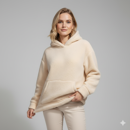 Classic Plush Hoodie – Oversized Soft-Touch Pullover