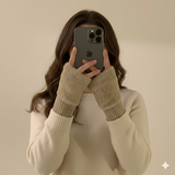 Soft Knitted Warm Half-Finger Touch Screen Gloves