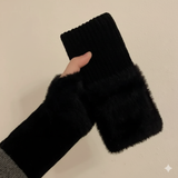 Soft Knitted Warm Half-Finger Touch Screen Gloves