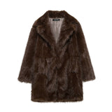 Celeste Faux Fur Coat for Statement Warmth