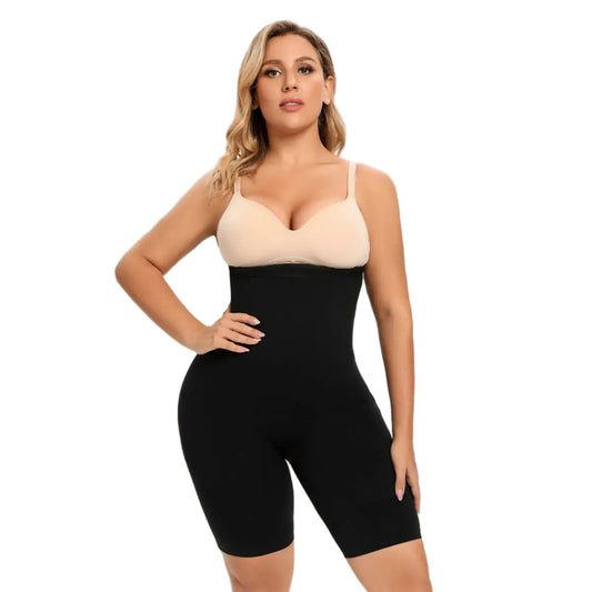 Women’s Bodysuit Tummy Control Shapewear – Open Bust Thigh Slimmer