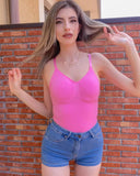 Tummy Control Shapewear Adjustable Straps Seamless Thong Body Shaper