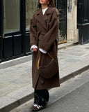 Elegant Delaney Wool Trench Coat with Stylish Belt