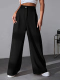 Flow Tailored Pants – High-Waist Wide-Leg Elegance