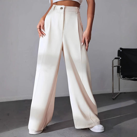 Flow Tailored Pants – High-Waist Wide-Leg Elegance