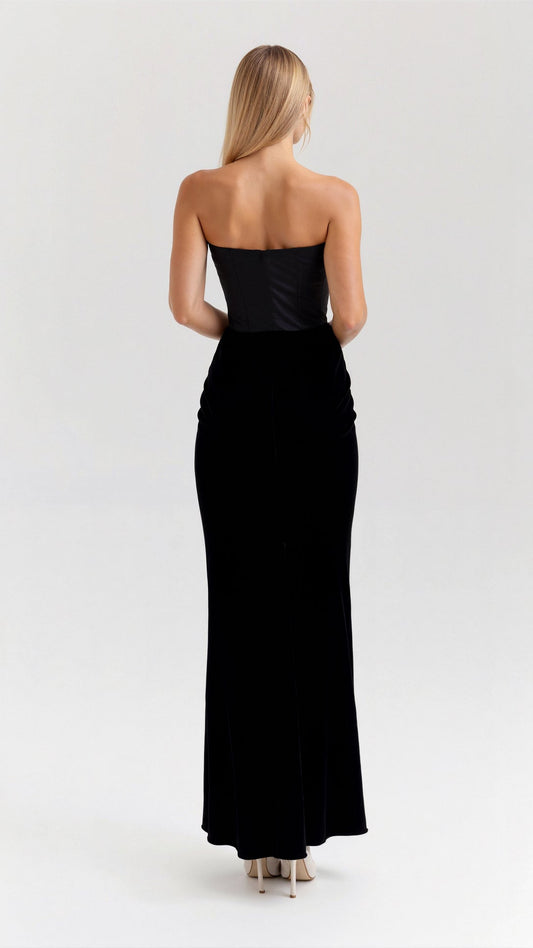 Elegant Luciana Strapless Maxi Dress